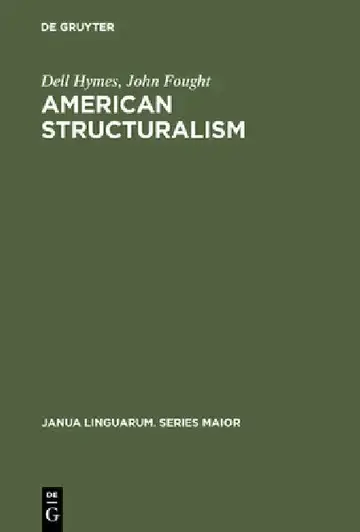 Cover of American Structuralism