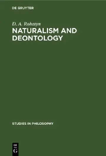 Cover of Naturalism and Deontology