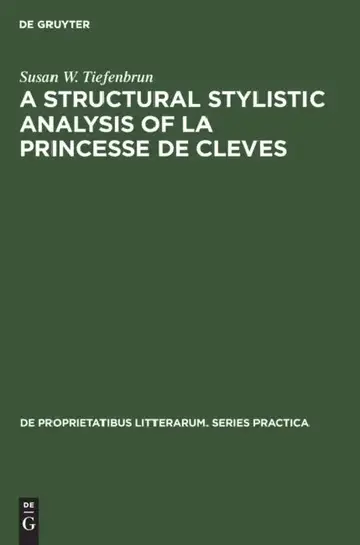 Cover of A Structural Stylistic Analysis of La Princesse de Cleves