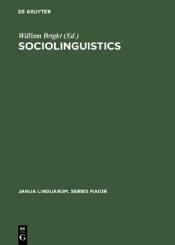 Cover of Sociolinguistics
