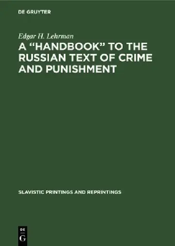 Cover of A "Handbook" to the Russian Text of Crime and Punishment