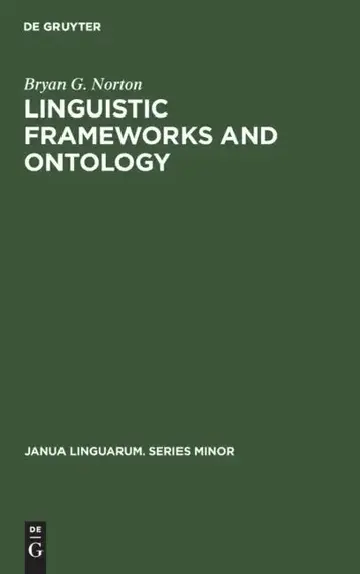Cover of Linguistic Frameworks and Ontology