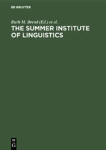 Cover of The Summer Institute of Linguistics