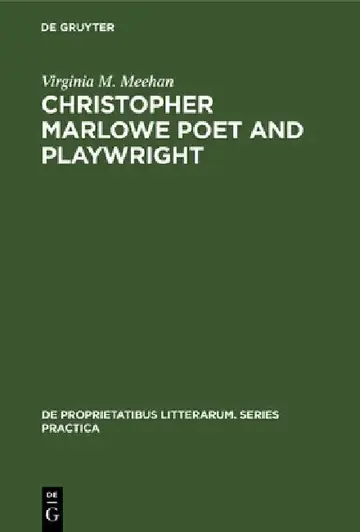 Cover of Christopher Marlowe Poet and Playwright