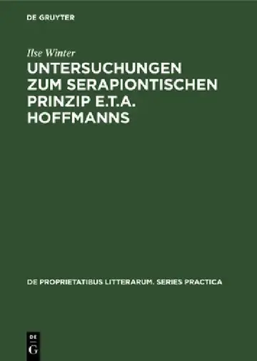 Cover of Untersuchungen Zum Serapiontischen Prinzip E.T.A. Hoffmanns