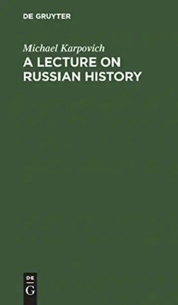 Cover of A Lecture on Russian History