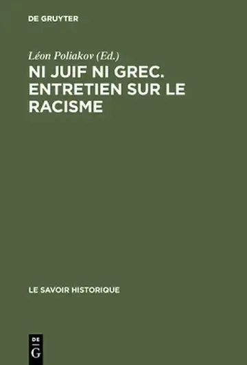 Cover of Ni Juif Ni Grec. Entretien Sur Le Racisme