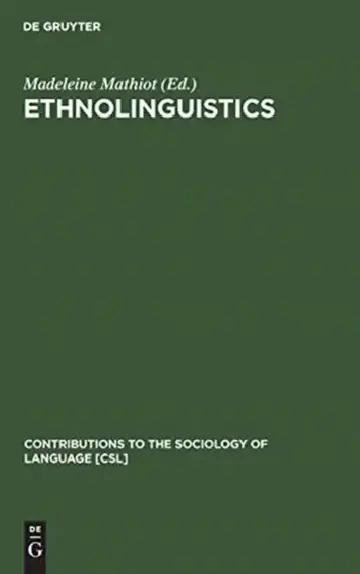 Cover of Ethnolinguistics
