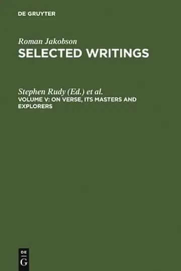 Cover of On Verse, Its Masters and Explorers
