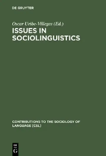 Cover of Issues in Sociolinguistics