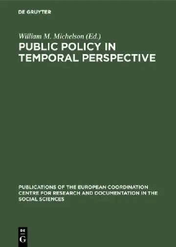 Cover of Public Policy in Temporal Perspective