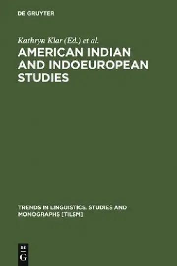 Cover of American Indian and Indoeuropean Studies