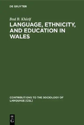 Cover of Language, Ethnicity, and Education in Wales