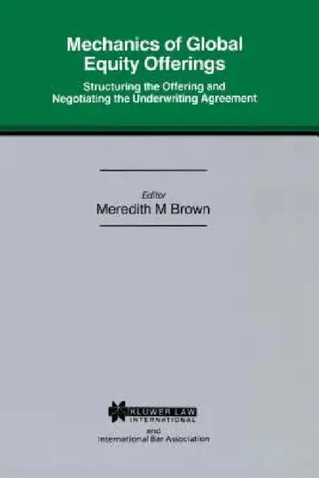 Cover of Mech Of Global Eq Offerings Struc Offering & Neg Underwriting Agr