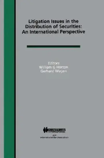 Cover of Litigation Issues in Distribution of Securities