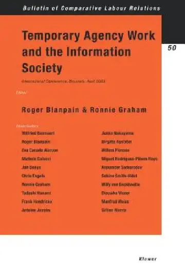Cover of Temporary Agency Work and the Information Society