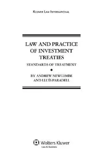 Cover of Law and Practice of Investment Treaties