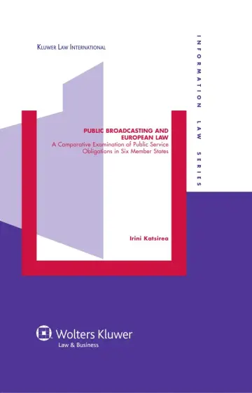 Cover of Public Broadcasting and European Law