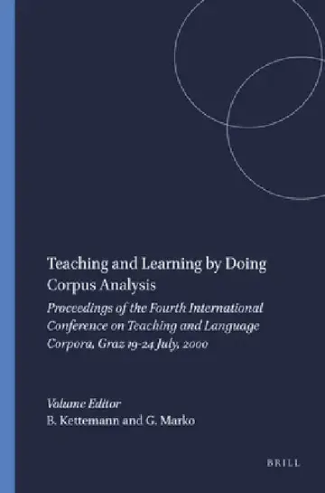 Cover of Teaching and Learning by Doing Corpus Analysis