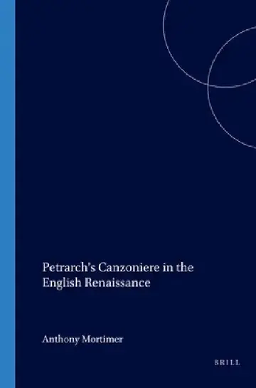 Cover of Petrarch's Canzoniere in the English Renaissance