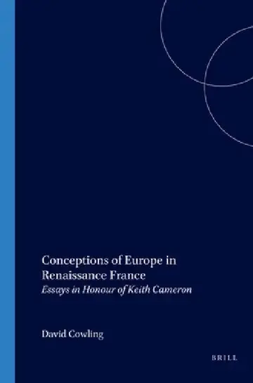 Cover of Conceptions of Europe in Renaissance France