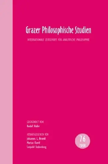 Cover of Grazer Philosophische Studien