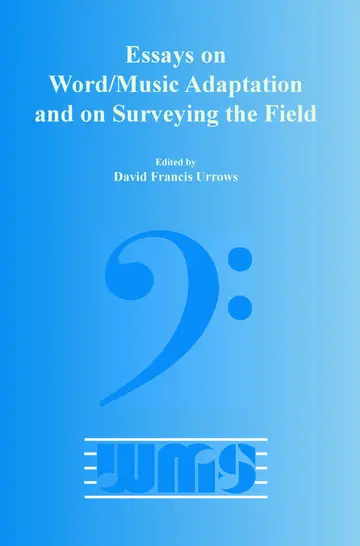 Cover of Essays on Word/Music Adaptation and on Surveying the Field