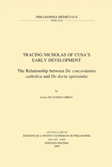 Cover of Tracing Nicholas of Cusa's Early Development