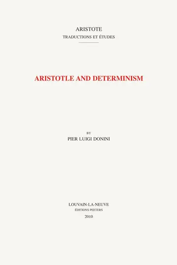 Cover of Aristotle and Determinism