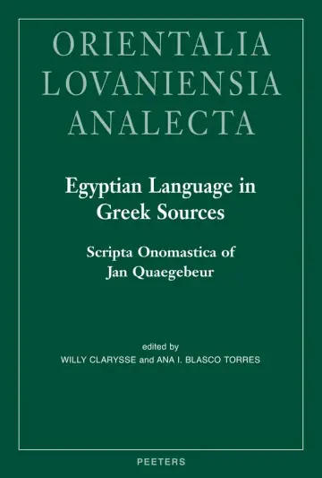 Cover of Egyptian Language in Greek Sources