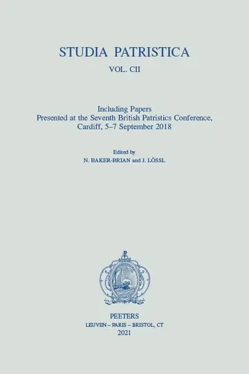 Cover of Studia Patristica. Vol. CII - Including Papers Presented at the Seventh British Patristics Conference, Cardiff, 5-7 September 2018