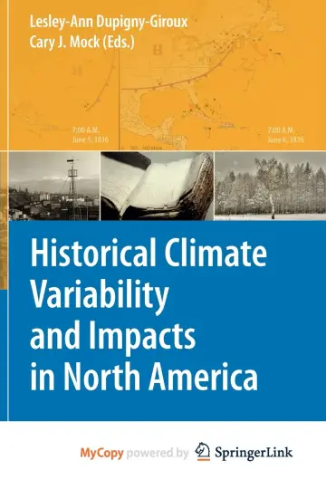 Cover of Historical Climate Variability and Impacts in North America