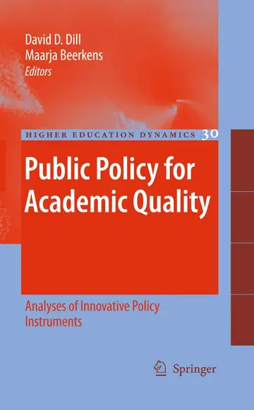 Cover of Public Policy for Academic Quality