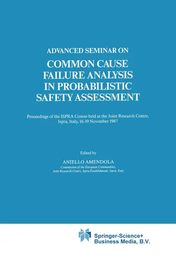 Cover of Advanced Seminar on Common Cause Failure Analysis in Probabilistic Safety Assessment