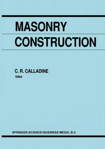 Cover of Masonry Construction