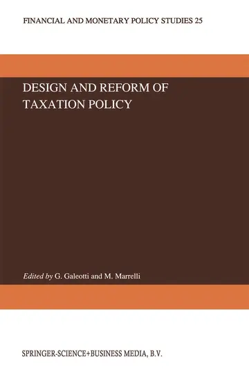 Cover of Design and Reform of Taxation Policy