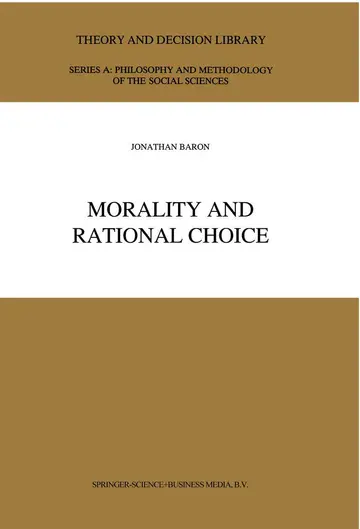 Cover of Morality and Rational Choice