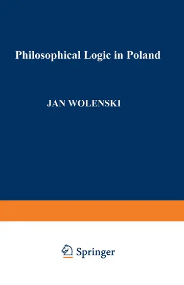 Cover of Philosophical Logic in Poland