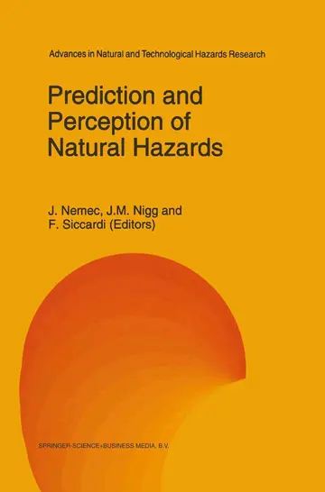 Cover of Prediction and Perception of Natural Hazards