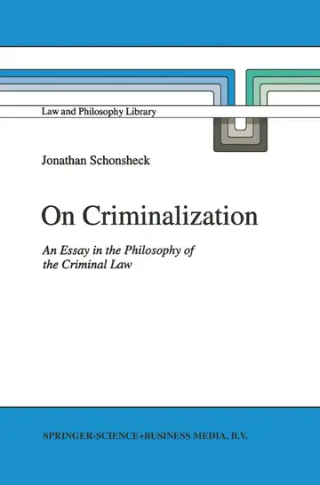 Cover of On Criminalization