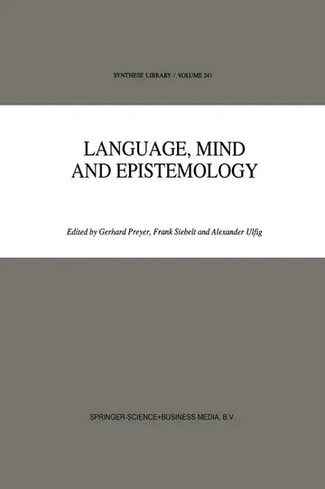 Cover of Language, Mind and Epistemology