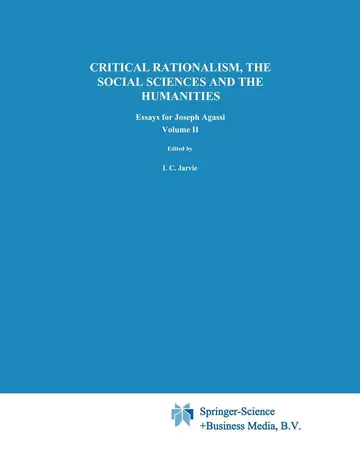 Cover of Critical Rationalism, the Social Sciences and the Humanities