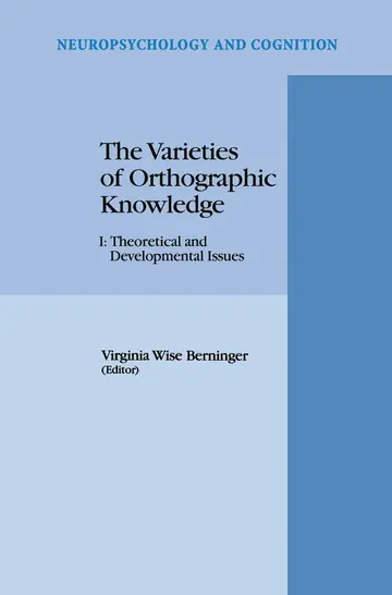 Cover of The Varieties of Orthographic Knowledge