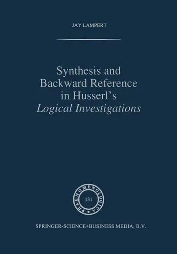 Cover of Synthesis and Backward Reference in Husserl's Logical Investigations