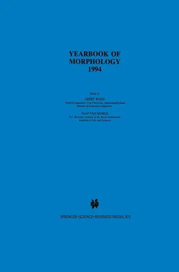 Cover of Yearbook of Morphology 1994