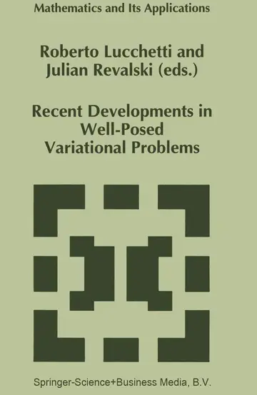Cover of Recent Developments in Well-posed Variational Problems