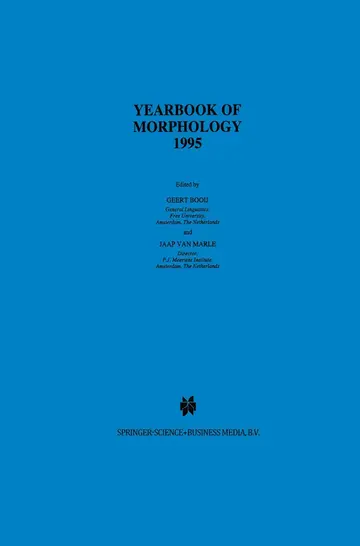 Cover of Yearbook of Morphology 1995