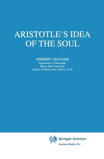 Cover of Aristotle's Idea of the Soul