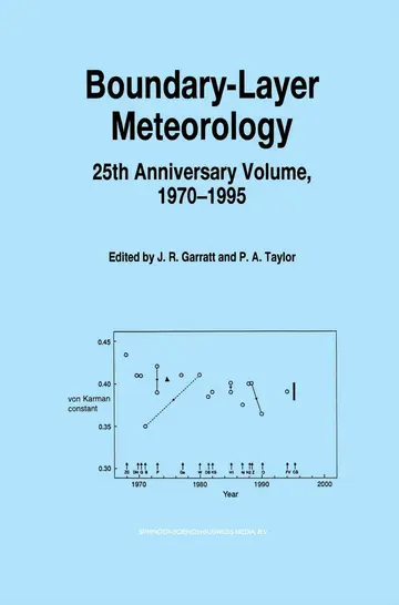 Cover of Boundary-layer Meteorology - 25th Anniversary Volume, 1970-1995