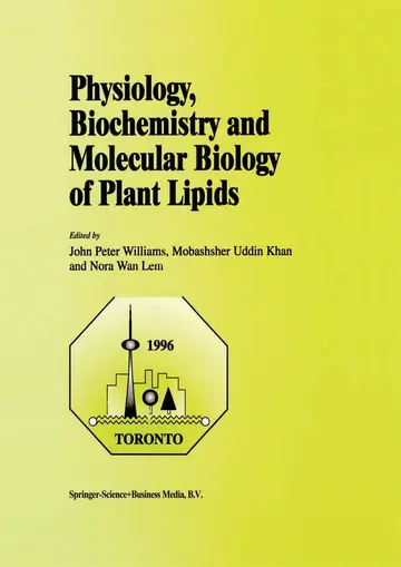 Cover of Physiology, Biochemistry and Molecular Biology of Plant Lipids
